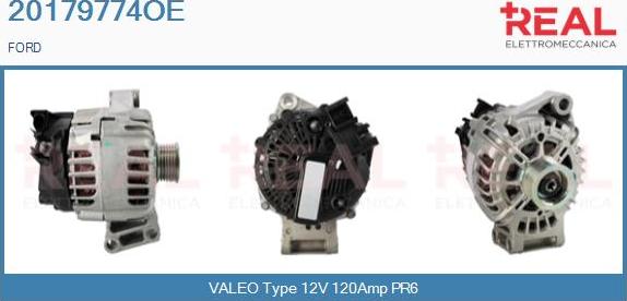 REAL 20179774OE - Alternator autospares.lv