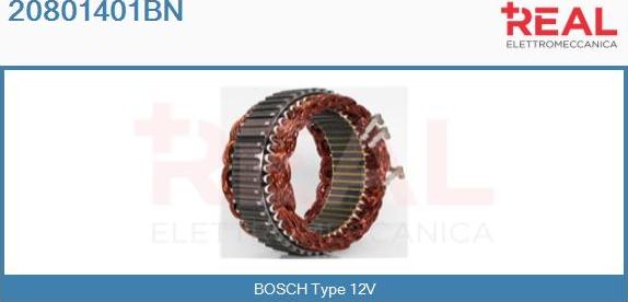 REAL 20801401BN - Stator, alternator autospares.lv