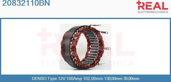 REAL 20832110BN - Stator, alternator autospares.lv