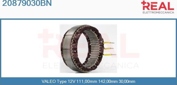 REAL 20879030BN - Stator, alternator autospares.lv