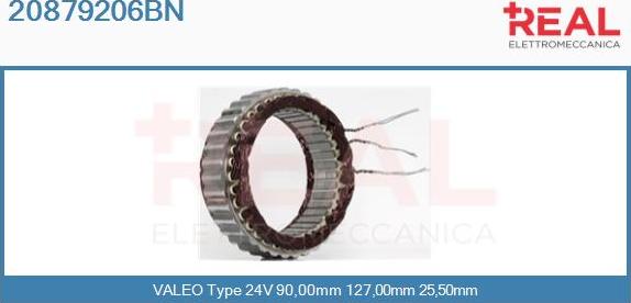 REAL 20879206BN - Stator, alternator autospares.lv