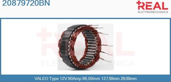 REAL 20879720BN - Stator, alternator autospares.lv