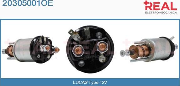 REAL 20305001OE - Solenoid Switch, starter autospares.lv