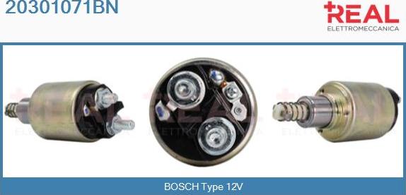 REAL 20301071BN - Solenoid Switch, starter autospares.lv