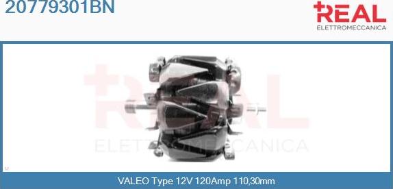 REAL 20779301BN - Rotor, alternator autospares.lv