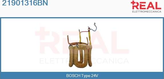 REAL 21901316BN - Field Winding, starter autospares.lv