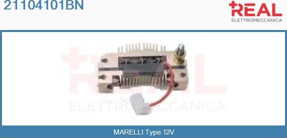 REAL 21104101BN - Rectifier, alternator autospares.lv