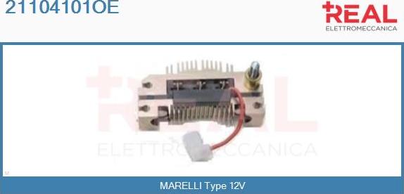 REAL 21104101OE - Rectifier, alternator autospares.lv