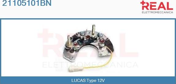 REAL 21105101BN - Rectifier, alternator autospares.lv