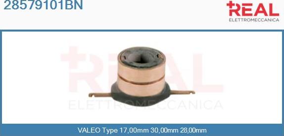 REAL 28579101BN - Slip Ring, alternator autospares.lv