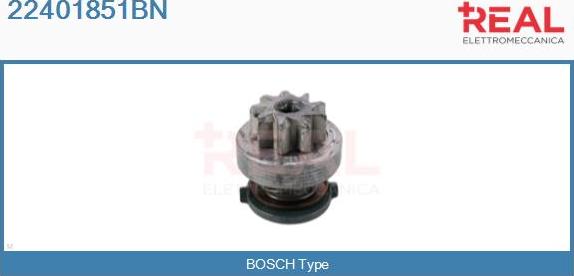 REAL 22401851BN - Pinion, bendix, starter autospares.lv