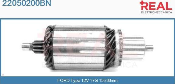 REAL 22050200BN - Armature, starter autospares.lv