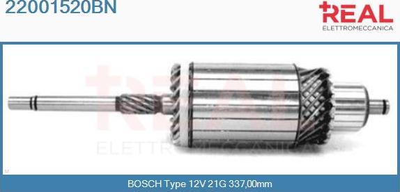 REAL 22001520BN - Armature, starter autospares.lv