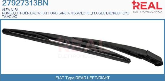 REAL 27927313BN - Wiper Arm, window cleaning autospares.lv