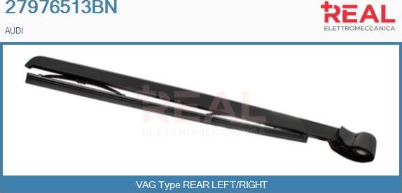 REAL 27976513BN - Wiper Arm, window cleaning autospares.lv