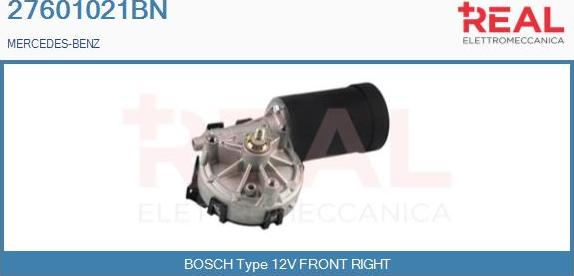 REAL 27601021BN - Wiper Motor autospares.lv