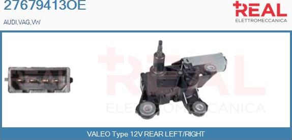 REAL 27679413OE - Wiper Motor autospares.lv