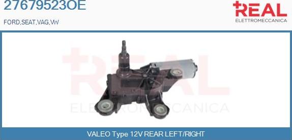 REAL 27679523OE - Wiper Motor autospares.lv