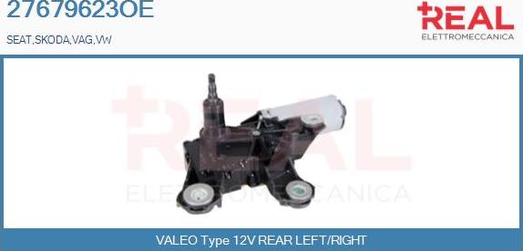 REAL 27679623OE - Wiper Motor autospares.lv