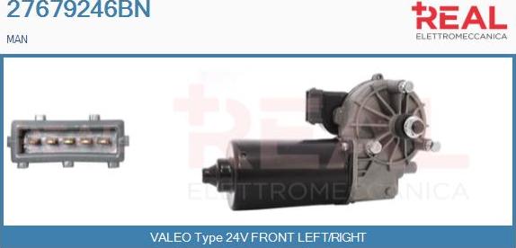 REAL 27679246BN - Wiper Motor autospares.lv