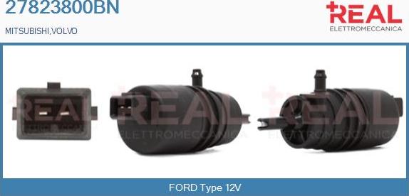 REAL 27823800BN - Water Pump, window cleaning autospares.lv