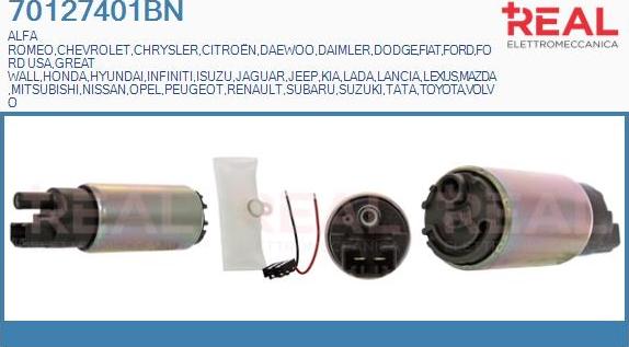 REAL 70127401BN - Fuel Pump autospares.lv