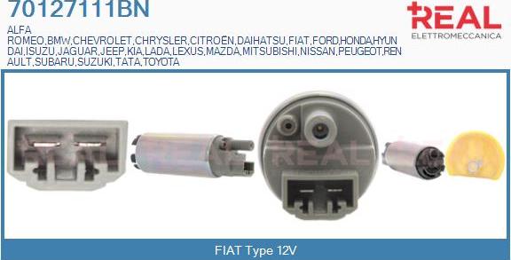 REAL 70127111BN - Fuel Pump autospares.lv