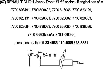 Record France 334085 - Shock Absorber autospares.lv