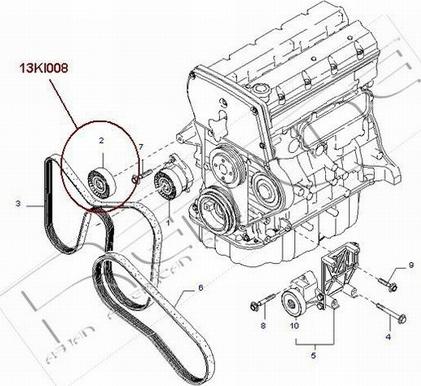 Red Line 13KI008 - Belt Tensioner, v-ribbed belt autospares.lv