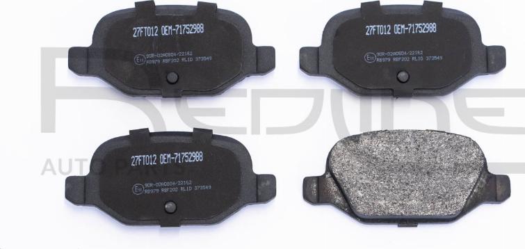 Red Line 27FT012 - Brake Pad Set, disc brake autospares.lv