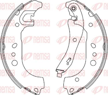 Remsa 4495.00 - Brake Shoe, Drum brakes autospares.lv