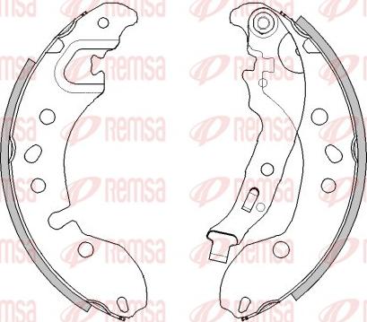 Remsa 4442.00 - Brake Shoe, Drum brakes autospares.lv