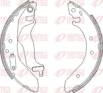 Remsa 4400.00 - Brake Shoe, Drum brakes autospares.lv