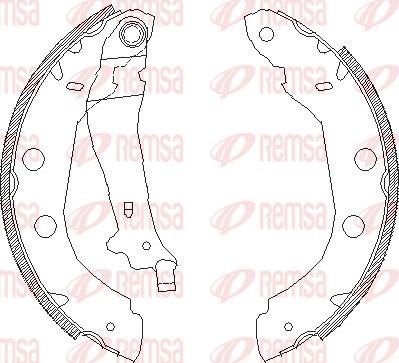 Remsa 4415.00 - Brake Shoe, Drum brakes autospares.lv