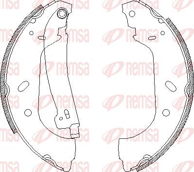 Remsa 4417.01 - Brake Shoe, Drum brakes autospares.lv