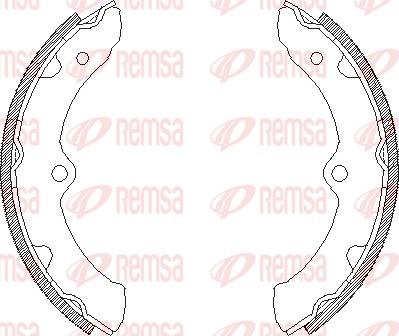 Remsa 4430.00 - Brake Shoe, Drum brakes autospares.lv