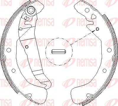 Remsa 4422.00 - Brake Shoe, Drum brakes autospares.lv