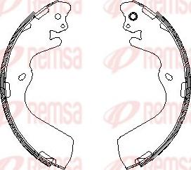 Remsa 4548.00 - Brake Shoe, Drum brakes autospares.lv