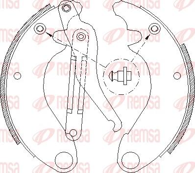 Remsa 4505.00 - Brake Shoe, Drum brakes autospares.lv