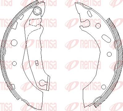 Remsa 4507.01 - Brake Shoe, Drum brakes autospares.lv