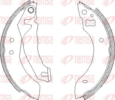 Remsa 4510.00 - Brake Shoe, Drum brakes autospares.lv