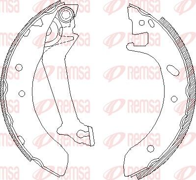 Remsa 4512.00 - Brake Shoe, Drum brakes autospares.lv