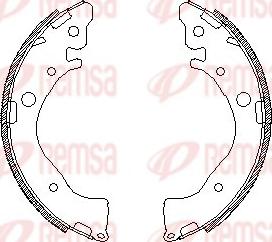 Remsa 4587.00 - Brake Shoe, Drum brakes autospares.lv