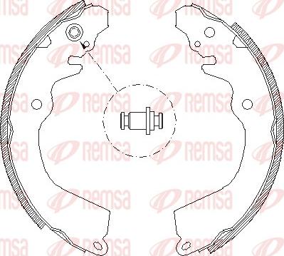 Remsa 4646.00 - Brake Shoe, Drum brakes autospares.lv