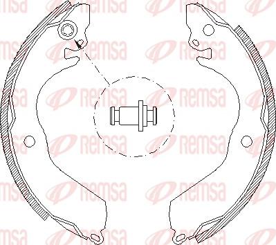 Remsa 4647.00 - Brake Shoe, Drum brakes autospares.lv