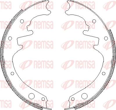 Remsa 4658.00 - Brake Shoe, Drum brakes autospares.lv