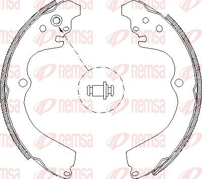 Remsa 4663.00 - Brake Shoe, Drum brakes autospares.lv