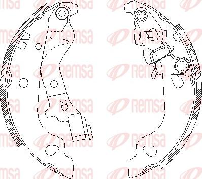 Remsa 4099.00 - Brake Shoe, Drum brakes autospares.lv