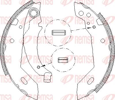 Remsa 4095.00 - Brake Shoe, Drum brakes autospares.lv