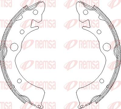 Remsa 4096.00 - Brake Shoe, Drum brakes autospares.lv